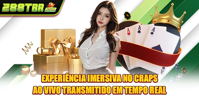 Experiência imersiva no craps ao vivo transmitido em tempo real